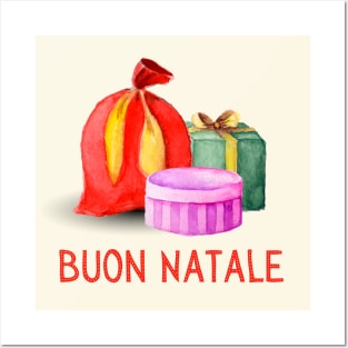 Buon Natale Italian Christmas Gift Italy Polyglot Posters and Art